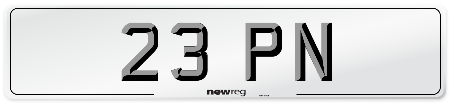 23 PN Number Plate from New Reg